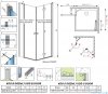 Radaway Nes Gold KDD B / KDD II kabina 90x90cm prawa złoty połysk przejrzyste 10024090-09-01R/10016090-09-01L